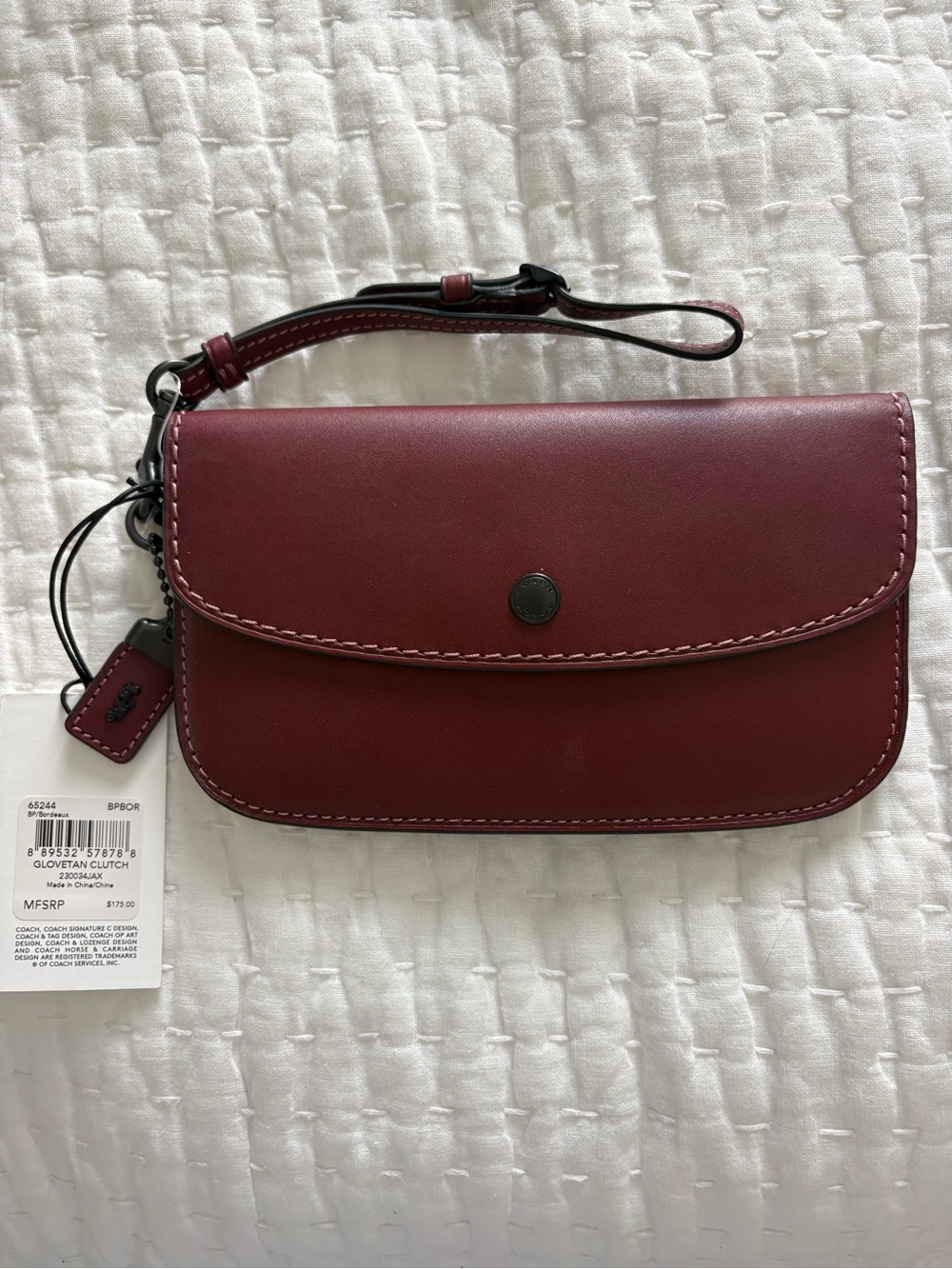 Coach 1941 Glovetanned Leather Wristlet Clutch